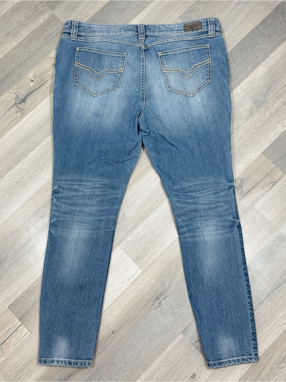 Harley-Davidson Skinny Slim-Fit Low-Rise Jeans Indigo Women Size 18 99130-17VW - Picture 6 of 12